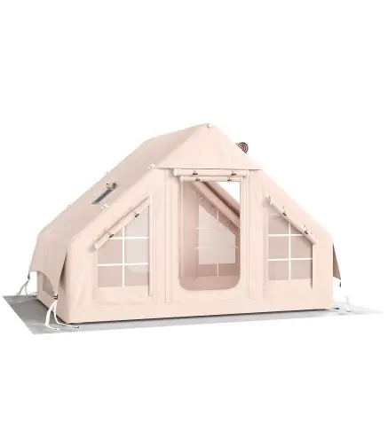 Tienda de Campaña Inflable con Apertura de Chimenea y Claraboya Bomba Bolsa UPF30+ para 4 Estaciones Impermeable 5000+