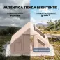 Tienda de Campaña Inflable con Apertura de Chimenea y Claraboya Bomba Bolsa UPF30+ para 4 Estaciones Impermeable 5000+
