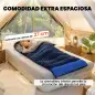 Saco de Dormir Adulto Ligero y Compacto para 3 Estaciones Impermeable Portátil Tamaño Pequeño para Acampar Azul Marino