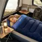 Saco de Dormir Adulto Ligero y Compacto para 3 Estaciones Impermeable Portátil Tamaño Pequeño para Acampar Azul Marino Saco de Dormir Adulto Ligero y Compacto para 3 Estaciones Impermeable Portátil Tamaño Pequeño para Acampar Azul Marino