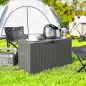 Arcón Exterior Capacidad 227L Baúl de Almacenaje Exterior Resistente al Agua y a los Rayos UV con Cerradura Gris