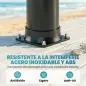 Ducha Solar Jardín 40L con Cabezal Ducha de Mano Grifo para Pies y Temperatura Ajustable Máx. 60 °C para Piscina Negro