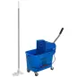 Cubo de Fregar con Escurridor Panel Separador y Ruedas Capacidad 20L para Limpieza Doméstica 45x26,5x70 cm Azul Cubo de Fregar con Escurridor Panel Separador y Ruedas Capacidad 20L para Limpieza Doméstica 45x26,5x70 cm Azul