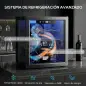 Vinoteca 12 Botellas Nevera para Vinos con Capacidad de 36 L Temperatura Ajustable 4-16℃ Puerta de Vidrio Luz LED Negro