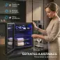 Vinoteca 12 Botellas Nevera para Vinos con Capacidad de 36 L Temperatura Ajustable 4-16℃ Puerta de Vidrio Luz LED Negro