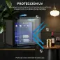 Vinoteca 12 Botellas Nevera para Vinos con Capacidad de 36 L Temperatura Ajustable 4-16℃ Puerta de Vidrio Luz LED Negro