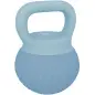 Pesa Rusa 8 kg Kettlebell Relleno de Arena Metálica y Mango Antideslizante para Entrenamiento 27x20x20 cm Azul Claro