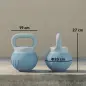 Pesa Rusa 8 kg Kettlebell Relleno de Arena Metálica y Mango Antideslizante para Entrenamiento 27x20x20 cm Azul Claro