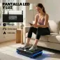 Plataforma Vibratoria con 120 Velocidades 5 Programas Pantalla LED Luz Mando a Distancia 2 Bandas Elásticas Negro