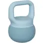 Pesa Rusa 10 kg Kettlebell Relleno de Arena Metálica y Mango Antideslizante para Entrenamiento 24x24x32 cm Azul Claro