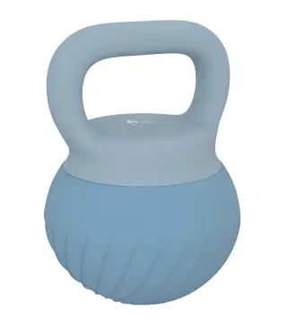 Pesa Rusa 6 kg Kettlebell Relleno de Arena Metálica y Mango Antideslizante para Entrenamiento 27x20x20 cm Azul Claro