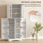 Armario Despensa Cocina con 4 Puertas con 8 Compartimentos 10 Estantes Alacena Moderna con 4 Estantes Ajustables Blanco