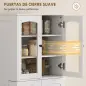 Armario Despensa Cocina con 4 Puertas con 8 Compartimentos 10 Estantes Alacena Moderna con 4 Estantes Ajustables Blanco