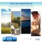 Tienda de Campaña Familiar para 4-6 Personas con 2 Habitaciones y Bolsa de Transporte 430x230x170 cm Azul y Blanco