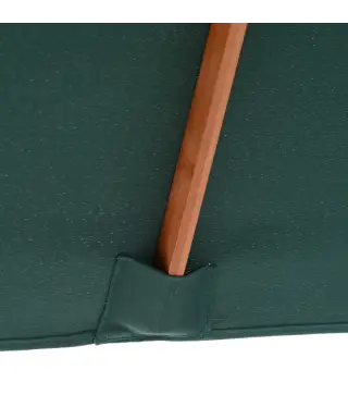 Sombrilla Terraza Exterior 200x150 cm Sombrilla de Jardín Rectangular con Ángulo Ajustable Mástil de Madera y Manivela Parasol p