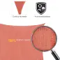Toldo Vela Triangular 3x3x3 m Vela de Sombra para Jardín Patio Terraza HDPE Anti UV y Transpirable Color Rojo Óxido