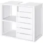 Mueble Bajo de Lavabo para Baño Suspendido Compacto con 2 Estantes Abiertos y Zona Cerrada 60x30x54 cm Blanco