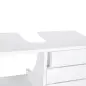 Mueble Bajo de Lavabo para Baño Suspendido Compacto con 2 Estantes Abiertos y Zona Cerrada 60x30x54 cm Blanco