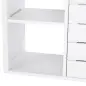 Mueble Bajo de Lavabo para Baño Suspendido Compacto con 2 Estantes Abiertos y Zona Cerrada 60x30x54 cm Blanco