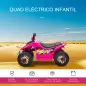Quad Eléctrico para Niños de 18-36 Meses Batería 6V con Avance y Retroceso Carga Máx. 20 kg 72x40x45,5 cm Rosa