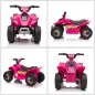 Quad Eléctrico para Niños de 18-36 Meses Batería 6V con Avance y Retroceso Carga Máx. 20 kg 72x40x45,5 cm Rosa