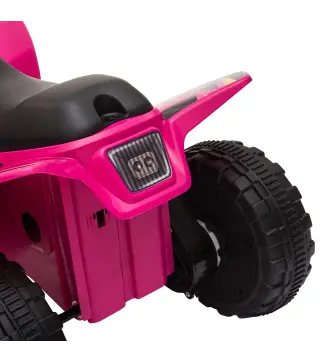Quad Eléctrico para Niños de 18-36 Meses Batería 6V con Avance y Retroceso Carga Máx. 20 kg 72x40x45,5 cm Rosa