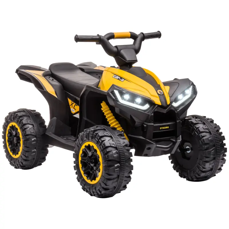 Quad Eléctrico para Niños de 3-5 Años Vehículo Eléctrico a Batería 12V con 2 Motores 83x53x55,5 cm Amarillo Quad Eléctrico para Niños de 3-5 Años Vehículo Eléctrico a Batería 12V con 2 Motores 83x53x55,5 cm Amarillo