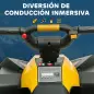 Quad Eléctrico para Niños de 3-5 Años Vehículo Eléctrico a Batería 12V con 2 Motores 83x53x55,5 cm Amarillo