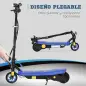 Patinete Eléctrico para Niños de 7-14 Años Plegable con Faro LED Rueda y Freno Velocidad Máxima de 12 km/h Azul