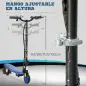 Patinete Eléctrico para Niños de 7-14 Años Plegable con Faro LED Rueda y Freno Velocidad Máxima de 12 km/h Azul
