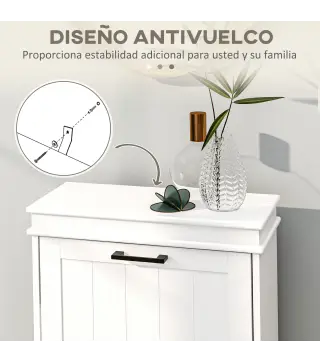 Zapatero Estrecho con 2 Cajones Abatibles Zapatero Entrada Recibidor con Estantes Ajustables para 10 Pares Blanco