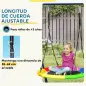 Conjunto de Columpios 6 en 1 para Niños con Nido Escalera Red para Escalar Canasta 350x183x200 cm Multicolor