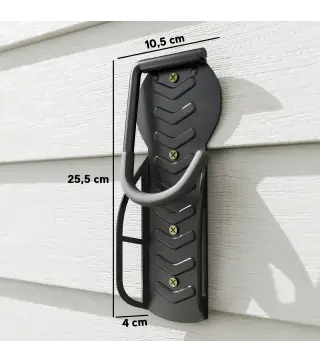 Soportes de Pared para Bicicletas de 4 Piezas Plegables hasta 30 kg con Tornillos para Casa Garaje y Sótano Negro