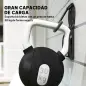 Soportes de Pared para Bicicletas de 4 Piezas Plegables hasta 30 kg con Tornillos para Casa Garaje y Sótano Negro