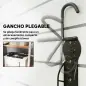 Soportes de Pared para Bicicletas de 4 Piezas Plegables hasta 30 kg con Tornillos para Casa Garaje y Sótano Negro