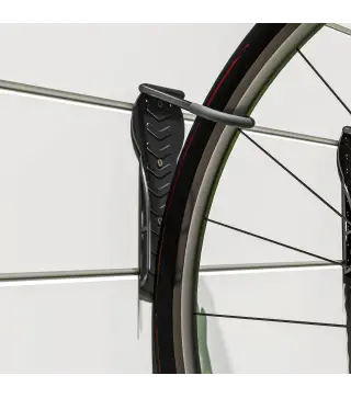 Soportes de Pared para Bicicletas de 4 Piezas Plegables hasta 30 kg con Tornillos para Casa Garaje y Sótano Negro