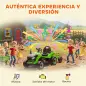 Tractor Eléctrico para Niños con Remolque Desmontable Batería 12V Velocidad 3-5 km/h, Control Remoto 2,4G Verde