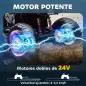 Quad Eléctrico para Niños de 3-8 Años 24V con 2 Motores Velocidad hasta 6,5 km/h Ruedas con Suspensión Rosa