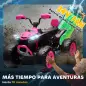 Quad Eléctrico para Niños de 3-8 Años 24V con 2 Motores Velocidad hasta 6,5 km/h Ruedas con Suspensión Rosa
