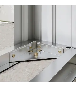 Casetilla para Leña de Acero Galvanizado con Base Elevada y Techo Inclinado 213x66,5x150 cm Gris Oscuro