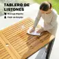 Mesa de Comedor de Jardín de Madera para 6 Personas con Superficie de Listones Orificio 150x75x75 cm Natural