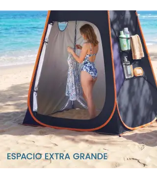 Tienda de Campaña Instantánea Pop-Up Tienda de Ducha Camping Portátil con Bolsa de Transporte Impermeable Azul Oscuro