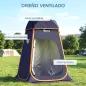 Tienda de Campaña Instantánea Pop-Up Tienda de Ducha Camping Portátil con Bolsa de Transporte Impermeable Azul Oscuro