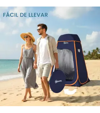 Tienda de Campaña Instantánea Pop-Up Tienda de Ducha Camping Portátil con Bolsa de Transporte Impermeable Azul Oscuro