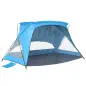 Carpa de Playa para 2-3 Personas con Sacos de Arena, Puerta, Ventanas, UPF30+ Bolsa de Transporte Bolsillo Azul Cielo