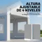 Garaje Exterior para Coche 3x6 m Impermeable de PE Resistente Marco de Acero Galvanizado Altura Ajustable Blanco