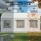 Garaje Exterior para Coche 3x6 m Impermeable de PE Resistente Marco de Acero Galvanizado Altura Ajustable Blanco