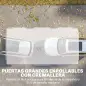 Garaje Exterior para Coche 3x6 m Impermeable de PE Resistente Marco de Acero Galvanizado Altura Ajustable Blanco
