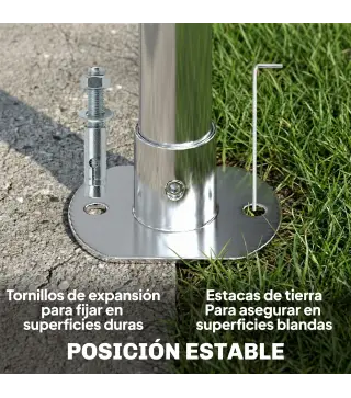 Garaje Exterior para Coche 3x6 m Impermeable de PE Resistente Marco de Acero Galvanizado Altura Ajustable Blanco