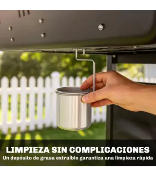 Barbacoa de Gas BBQ Gas con 2 Quemadores 5 kW Termómetro Mesas Laterales Estante Rejilla Calentadora 2 Ruedas Negro